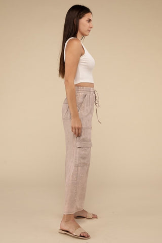 Cargo Pants with Elastic Waist *Online Only* - Premium clothing at Lonnys NY - Just $58! Shop Womens clothing now 