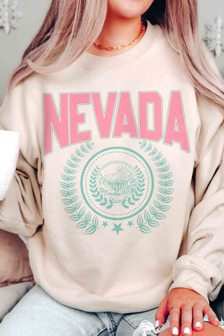 Nevada State Wreath Graphic Sweatshirt  *Online Only* - Premium  at Lonnys NY - Just $66.63! Shop Womens clothing now 