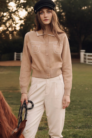 27 Miles Collared Stitch Cardigan