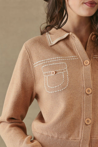 27 Miles Collared Stitch Cardigan