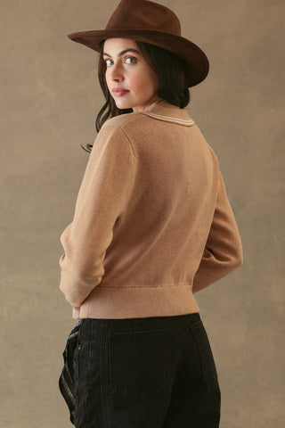 27 Miles Collared Stitch Cardigan