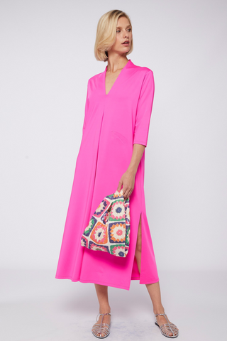 Vilagallo Noam Pink Flour Knit Dress - Premium dress at Lonnys NY - Just $195! Shop Womens clothing now 