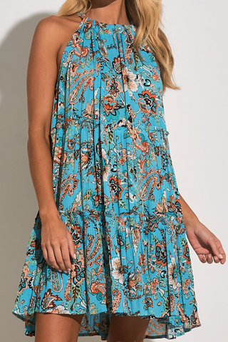 Elan Floral Halter Dress - Premium dresses at Lonnys NY - Just $89! Shop Womens clothing now 