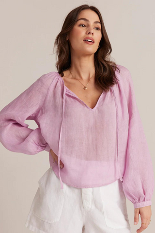 Bella Dahl Shirred Linen Raglan Blouse - Premium Shirts & Tops at Lonnys NY - Just $145! Shop Womens clothing now 