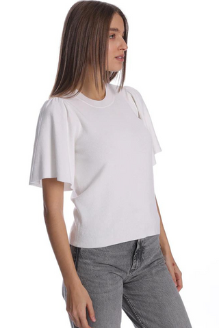 Minnie Rose Viscose Blend Flared Top - Premium Shirts & Tops from Minnie Rose - Just $225! Shop now 