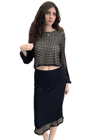 Pete Crochet Midi Skirt - Premium Skirts from Pete - Just $121! Shop now 