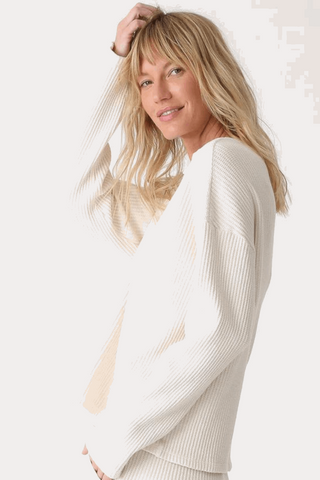 Electric & Rose Kate Thermal Henley - Whisper - Premium sweaters from Electric & Rose - Just $168! Shop now 
