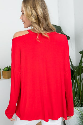 Cold Shoulder Crossover Top *Online Only* - Premium clothing at Lonnys NY - Just $47! Shop Womens clothing now 