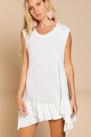 Sleeveless Ruffle Hem Dress *Online Only* - Premium dresses at Lonnys NY - Just $72.45! Shop Womens clothing now 