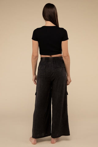 Cargo Pants with Elastic Waist *Online Only* - Premium clothing at Lonnys NY - Just $58! Shop Womens clothing now 