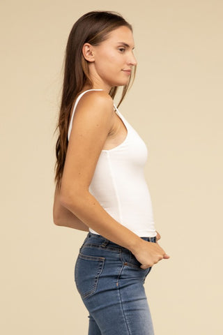 Double Layer Round Neck Tank Top *Online Only* - Premium clothing at Lonnys NY - Just $30! Shop Womens clothing now 