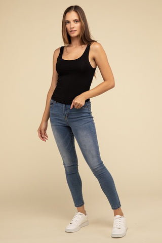 Double Layer Round Neck Tank Top *Online Only* - Premium clothing at Lonnys NY - Just $30! Shop Womens clothing now 