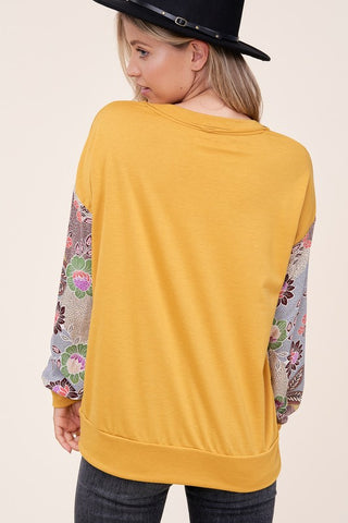 Long Sleeve Floral Top *Online Only* - Premium clothing at Lonnys NY - Just $52! Shop Womens clothing now 