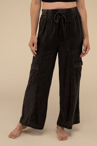 Cargo Pants with Elastic Waist *Online Only* - Premium clothing at Lonnys NY - Just $58! Shop Womens clothing now 