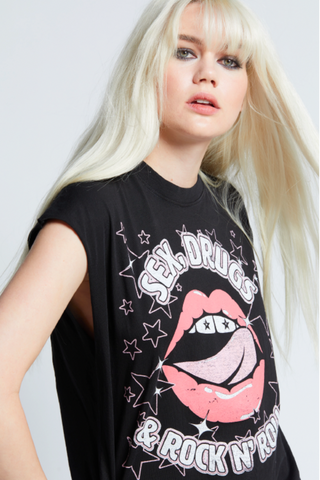 Recycled Karma Sex Drugs & Rock N Roll - Premium Shirts & Tops at Lonnys NY - Just $48! Shop Womens clothing now 