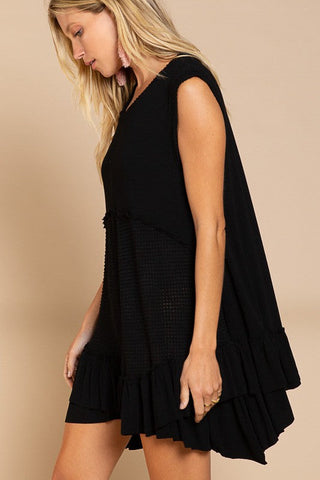 Sleeveless Ruffle Hem Dress *Online Only* - Premium dresses at Lonnys NY - Just $72.45! Shop Womens clothing now 