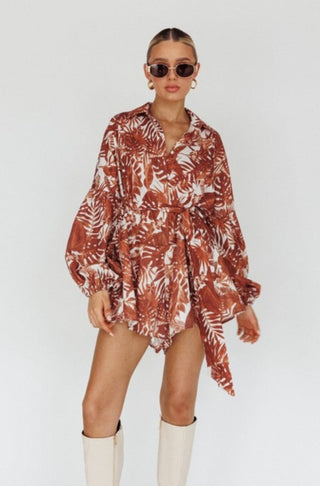 Button Front Puff Sleeved Romper  *Online Only* - Premium clothing at Lonnys NY - Just $89! Shop Womens clothing now 