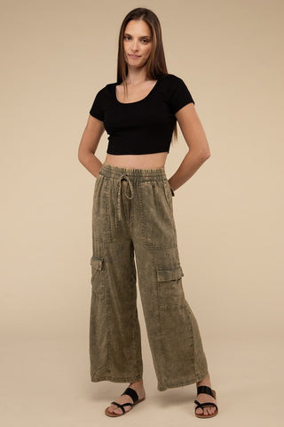 Cargo Pants with Elastic Waist *Online Only* - Premium clothing at Lonnys NY - Just $58! Shop Womens clothing now 