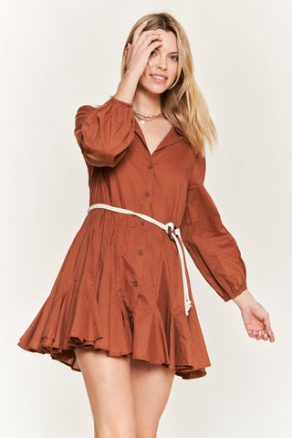 Flared Shirt Dress *Online Only* - Premium dresses at Lonnys NY - Just $84! Shop Womens clothing now 