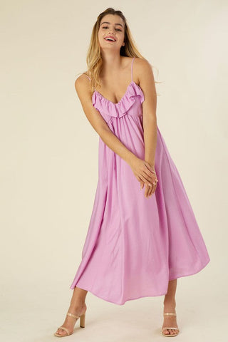 Maxi dress with ruffles - Premium  at Lonnys NY - Just $45! Shop Womens clothing now 