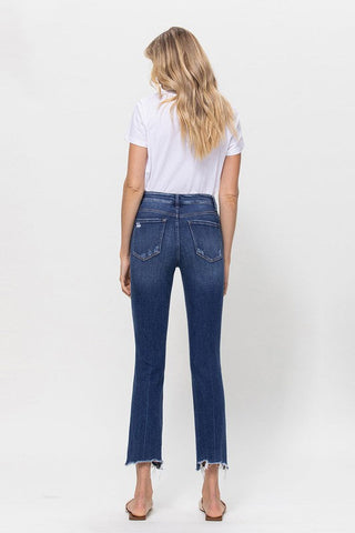 Flying Monkey Mid Rise Crop Slim Straight Medium Jeans *Online Only* - Premium  from Flying Monkey - Just $90.30! Shop now 