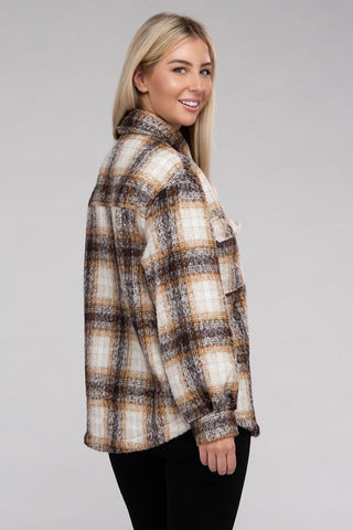 Plaid Flannel Shacket  *Online Only* - Premium clothing at Lonnys NY - Just $40! Shop Womens clothing now 