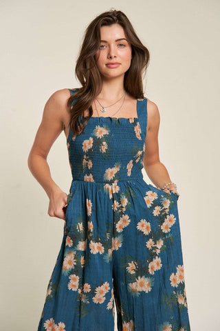 Floral Printed Ruffle Detail Jumpsuit *Online Only* - Premium  from Davi & Dani - Just $92! Shop now 