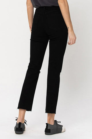 Flying Monkey HIGH RISE STRAIGHT W RAW HEM *Online Only* - Premium Jeans at Lonnys NY - Just $85! Shop Womens clothing now 
