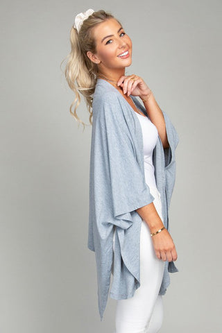 Drop Shoulder Open Front Cardigan *Online Only* - Premium  at Lonnys NY - Just $37! Shop Womens clothing now 