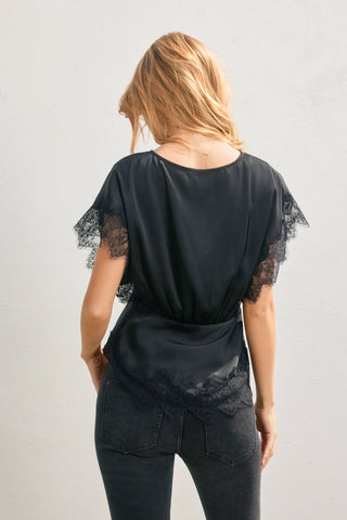 61 Jane Lace Trim Blouse