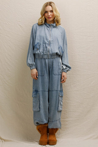 61 Jane Tencel Denim Cargo Pants