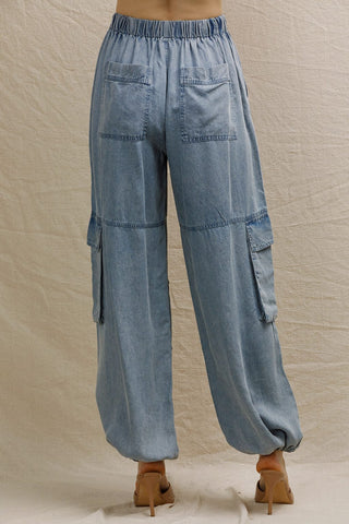 61 Jane Tencel Denim Cargo Pants