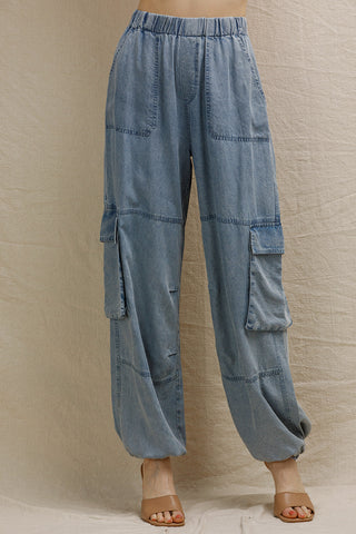 61 Jane Tencel Denim Cargo Pants