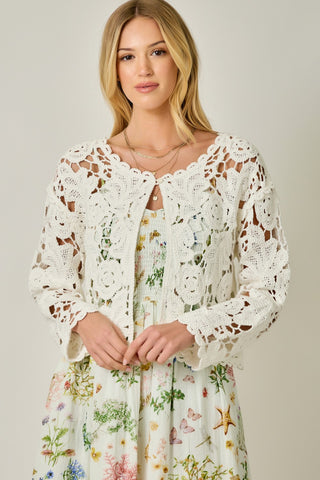 61 Jane Floral Crochet Cardigan