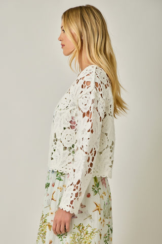 61 Jane Floral Crochet Cardigan