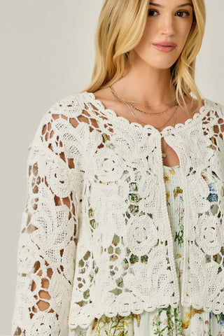 61 Jane Floral Crochet Cardigan