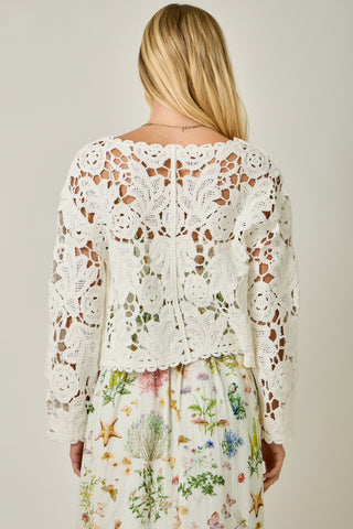 61 Jane Floral Crochet Cardigan