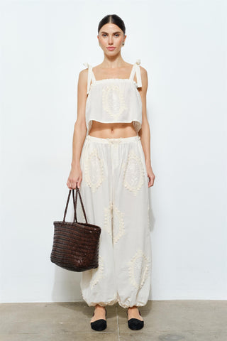 61 Jane Tie Strap Embroidered Cami