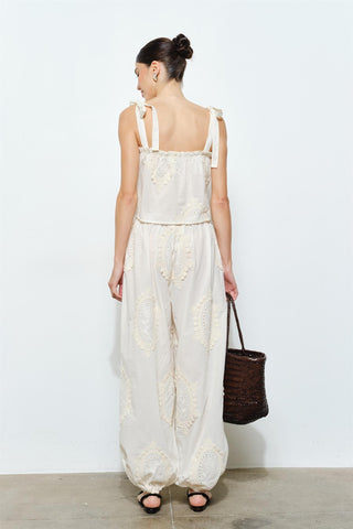 61 Jane Tie Strap Embroidered Cami