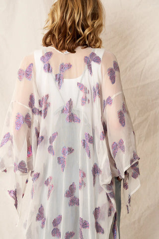 61 Jane Metallic Butterfly Kimono - Premium clothing at Lonnys NY - Just $133! Shop Womens clothing now 