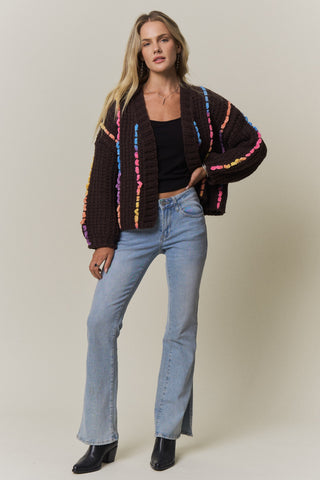 61 Jane Multi Stitch Knit Cardigan
