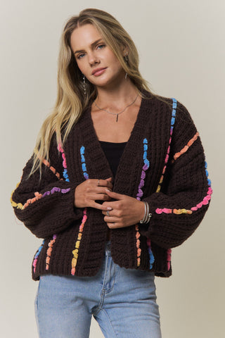 61 Jane Multi Stitch Knit Cardigan