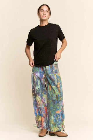 61 Jane Printed Denim Balloon Pants