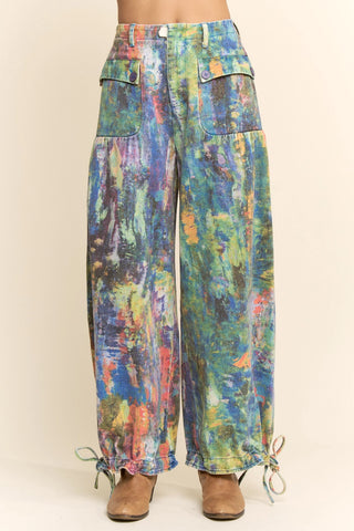61 Jane Printed Denim Balloon Pants