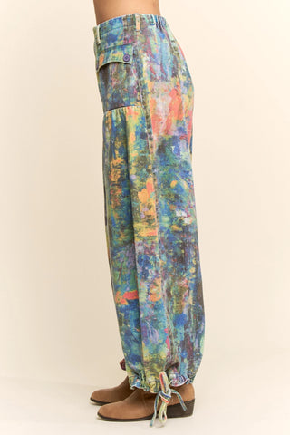 61 Jane Printed Denim Balloon Pants