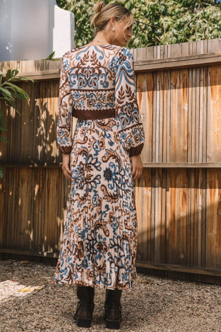 61 Jane Printed Pleated Skirt