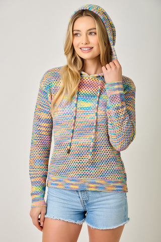 61 Jane Rainbow Knitted Hoodie