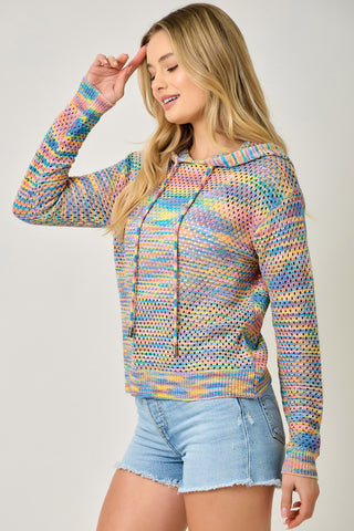 61 Jane Rainbow Knitted Hoodie