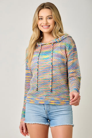61 Jane Rainbow Knitted Hoodie