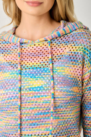 61 Jane Rainbow Knitted Hoodie